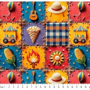 Festa Junina Cor 02 - (Est. Digital 3D) 